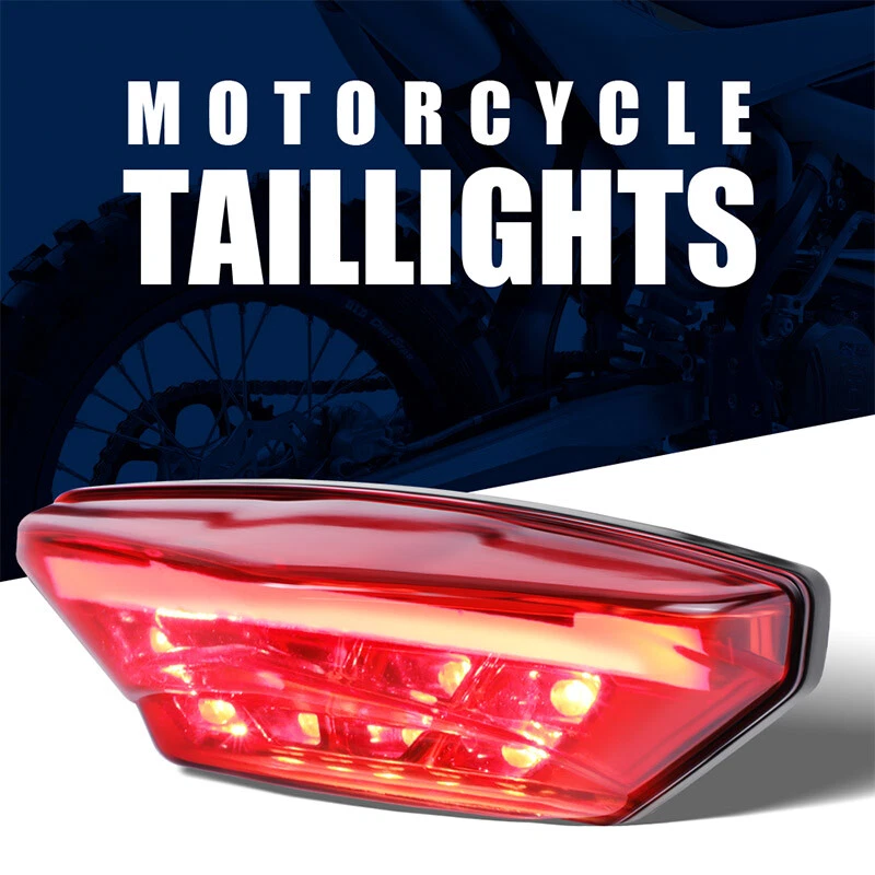Luz trasera LED roja para freno trasero para motocicleta ATV moto de cross universal EE. UU. Foto 2 de 4