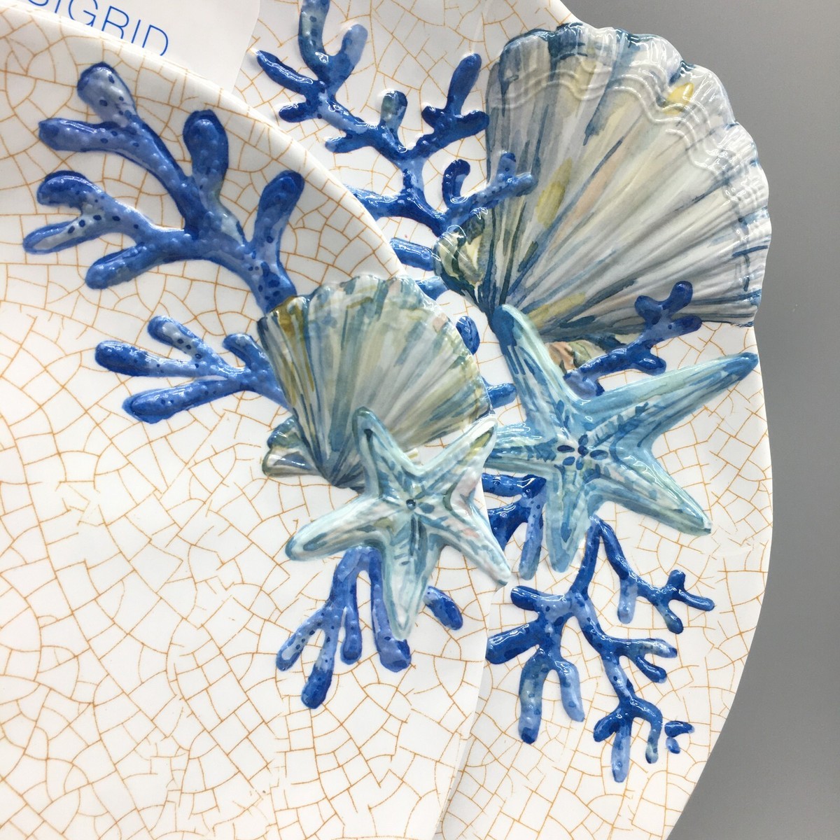 12pc Sigrid Olsen Seashell Melamine 6 Dinner 6 Salad Plate Set