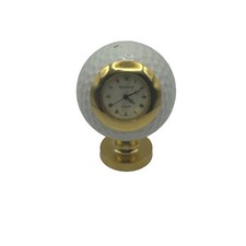 Gold White Majestron Golf Ball Clock Quartz Desk Decor