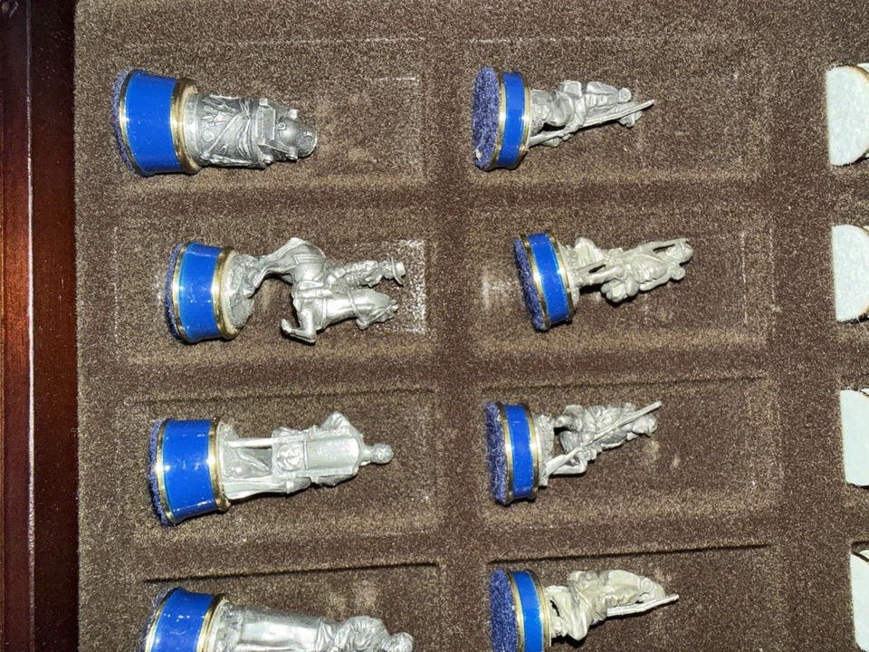 Juego de ajedrez vintage 1983 Franklin Mint Guerra Civil The National Historical Society Foto 4 de 4