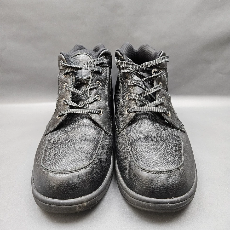 Orthofeet Highline Zapatos Hombres 13 Negro Cuero Ortopédico Caminar Botines Foto 2 de 4