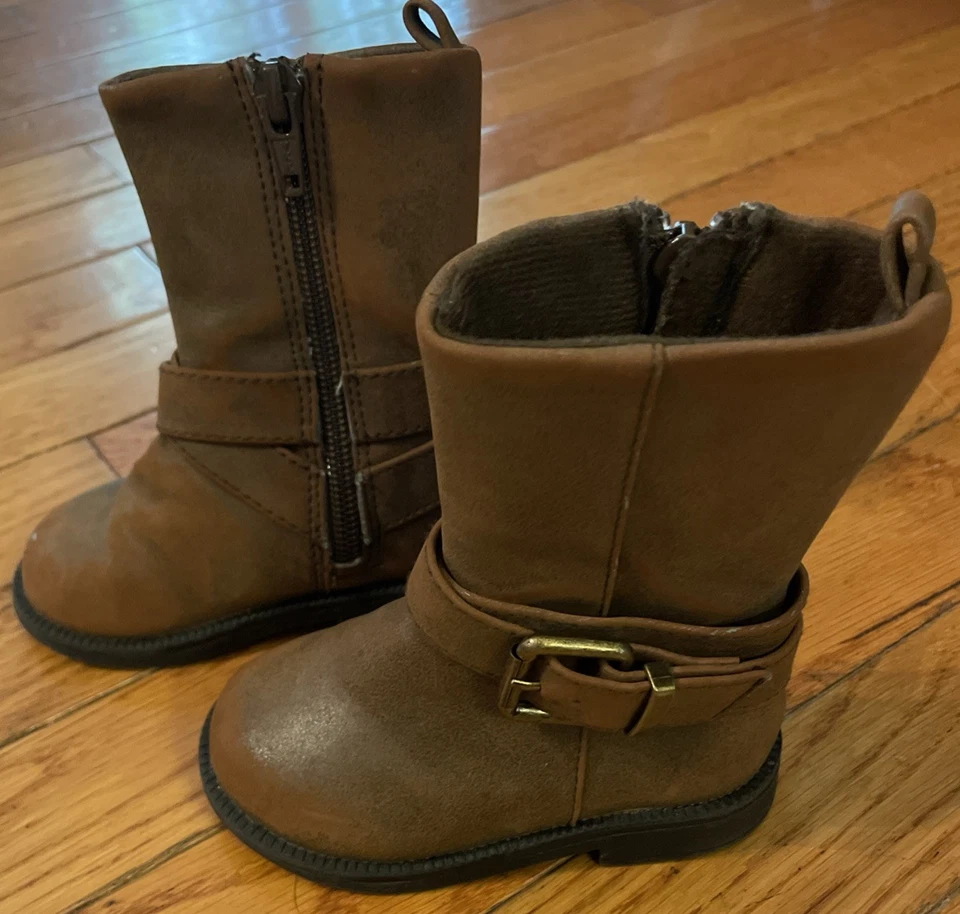 Koala Niños Pequeños Niñas Marrón Botas Cremallera Lateral Hebilla Talla 4 Zapatos Foto 2 de 4