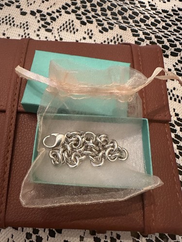 Vintage Tiffany & Co. Sterlingsilber Armband mit Etikett 8 mm Rolo Kettenglied 8,00 Zoll - Bild 10 von 12