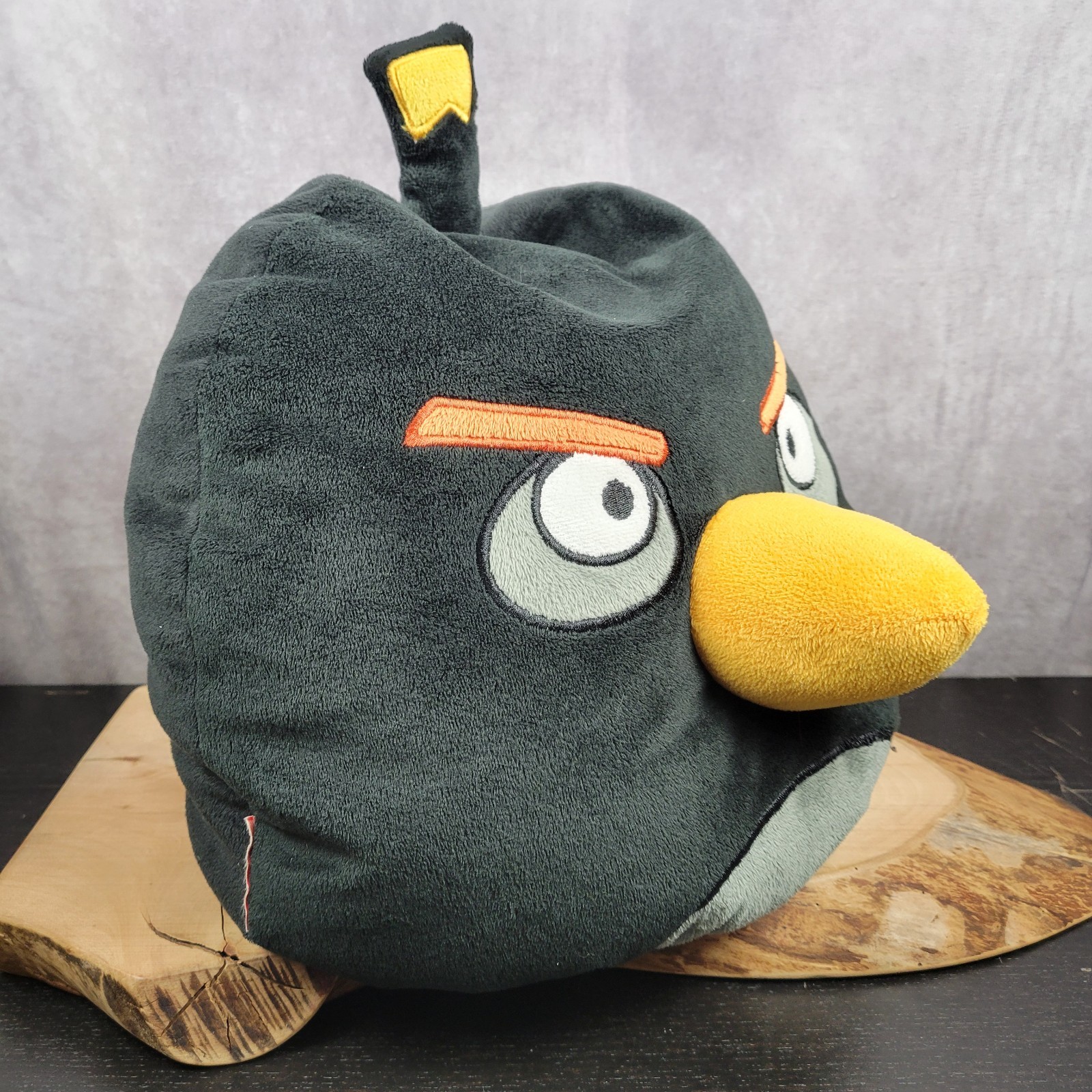 Angry Birds Rovio Plush Black Bomb Bird Beanbag Stuffed Toy Pillow 9"