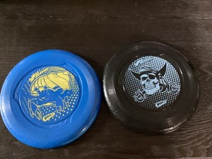 Wham-o Frisbee Lot of 2. Pirate Symbol and Hermit Crab. 2014. Please Read 
