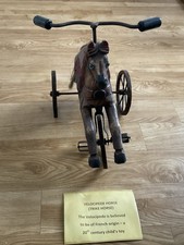 VELOCIPEDE HORSE ALSO KNOWN AS A TRIKE HORSE 14 INCHES LONG IDEAL FOR DISPLAY.