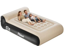 Queen Air Mattress Full with Built in Pump,16" Comfort Flocking Inflatable Bl...