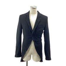 BLACK COMME des GARCONS 2010AW Wool Deformed Single Breasted Long Jacket / T