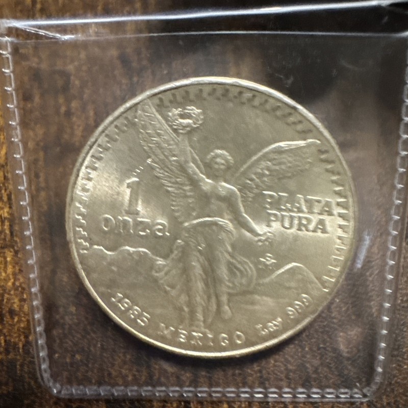 1985 Mexican Libertad 1 oz 0.999 Silver BU