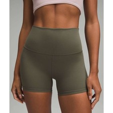 Lululemon Athletica Army Green Align High-Rise Shorts Womens Size 4