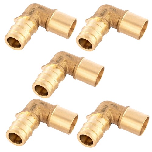 5 PCS PEX A Expansion 3/4 Inch Male Sweat Elbow Pipe Fitting Hardware Part