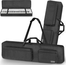 Slim 88-Key Keyboard Gig Bag 10Mm Padded Full Protection with Adjustable