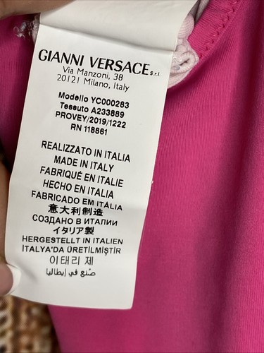Versace Girl’s Kids Pink One Piece Swimsuit Size 5A Racerback - Picture 6 of 6