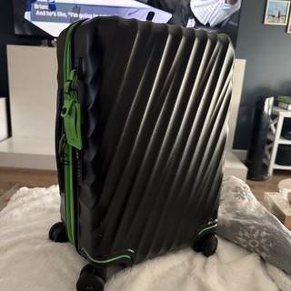 TUMI x Razer Limited Edition Carry On Spinner Black Green Expandable Luggage