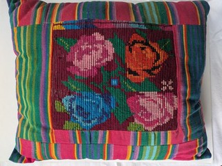 Guatemalan Handmade Throw Pillow With Embroidery