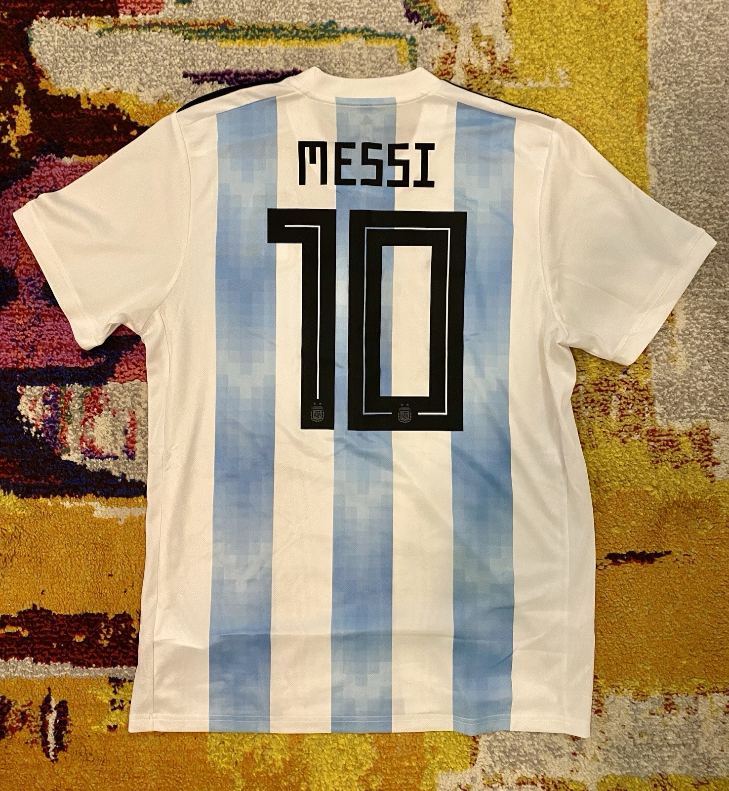 Men’s Adidas Lionel Messi Argentina 2018 Soccer Futbol Football Jersey Large