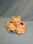 Vintage Brush McCoy USA Pottery 3 Cat/Kitten Planter Pink