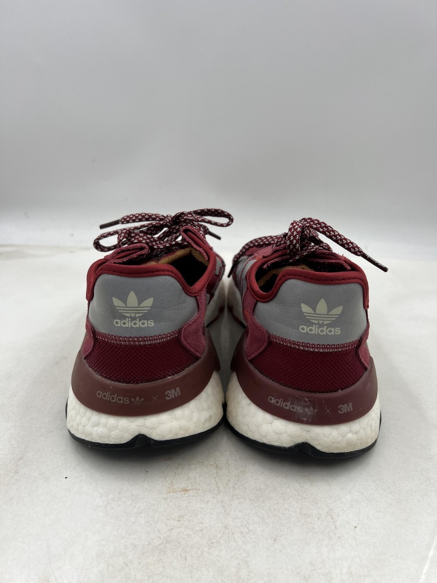 adidas Nite Jogger Shoes Mens Size 11.5 Burgundy 3M 
