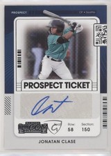 2021 Panini Contenders Prospect Ticket 2 Jonatan Clase #PT2-JC Auto 0tf6