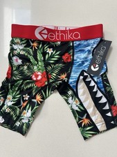 Ethika Boxer Briefs Boys Small. Cool Hawaiian Print. New With Tags.