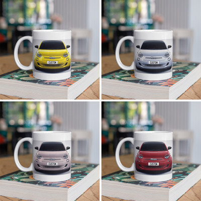 Personalisierte Fiat 500e Cabrio La Prima Tasse Geschenk - Farbwahl - schneller Versand