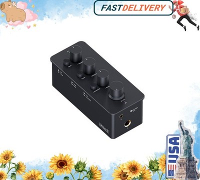 SK01 Headphone Amplifier Equalizer Preamp with Bass Midrange Treble Tone Control