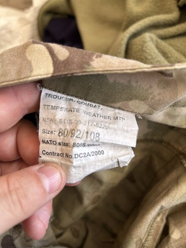 British Army Combat Trousers Temperate Weather MTP Camo 80/92/108 36” Waist - Picture 7 of 7