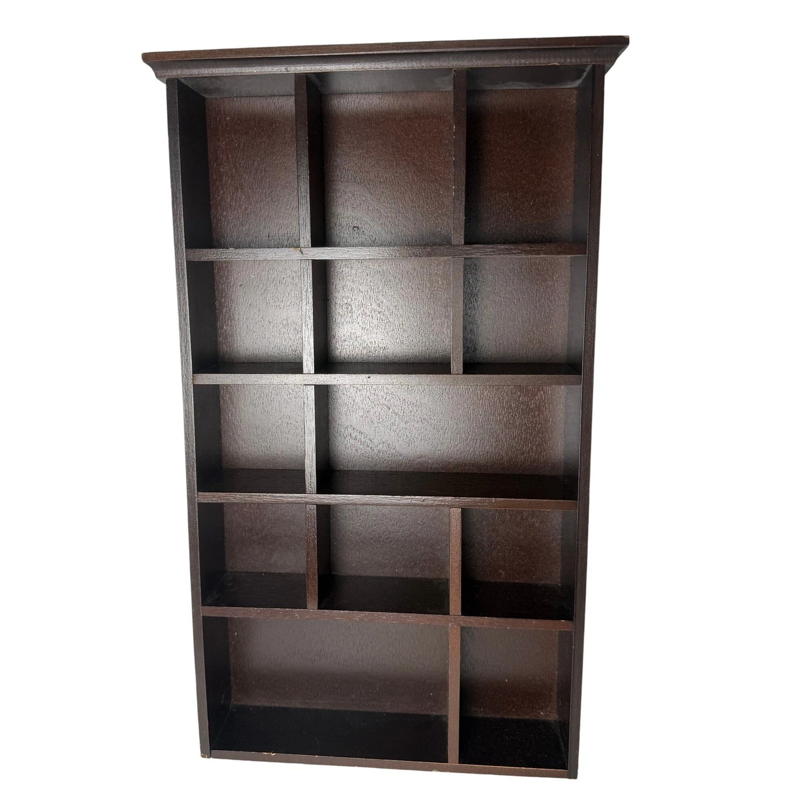 Vintage Wooden Curio Shelf Dark Brown Wall Trinket Shelf Shadow Box Brazil
Opens in a new window or 