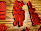 Vintage Plastic Cookie Cutters Set of 7 (red) — photo 4