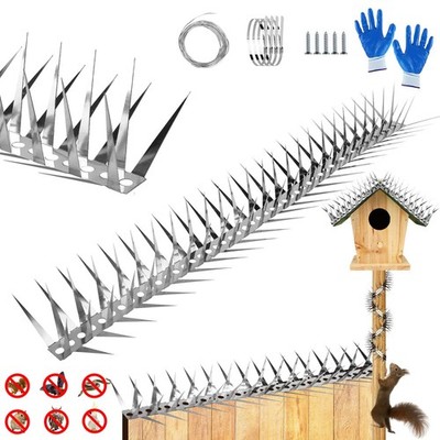 Bird Spikes 40 Inch Stainless Steel Bird Deterrent, Snake and Raccoon Deterre...