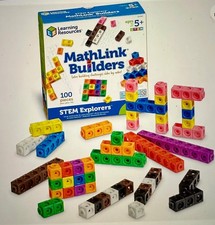 STEM Explorers Mathlink Builders Set - 100 Linking Cubes for Ages 5 