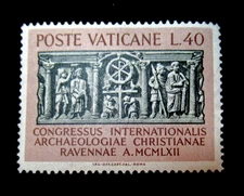 Vatican City Stamp Scott 342 the Invincible Cross 40 Lira 1962 Mint MNH
