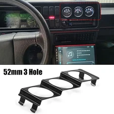 Universal 52mm 3 Hole Single DIN Radio Slot Pod Triple Gauge Meter Panel Mount