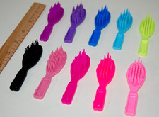 Barbie Doll Hair Brush Comb Set All Different Colors Vintage Wave Lot B 10 piece