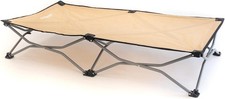 Large Portable Pup Travel Pet Bed Tan Lightweight with Removable Cover
