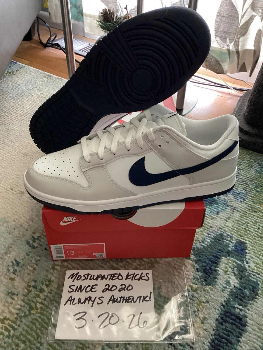 Nike Dunk Low White Midnight Navy for Sale | Authenticity