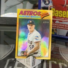 Topps 2025 Heritage Hunter Brown #428 Chrome Gold Border /50 Astros