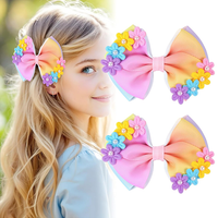 2 StÜCke Kleinkind MäDchen Haarspangen Baby SüßE Blume Schleifen Haarnadeln Krok