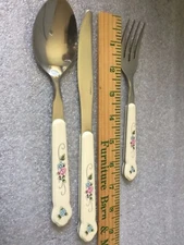 PFALTZGRAFF TEA ROSE DINNER KNIVES or SOUPS OnLy PER PIECE  (truly minimal use )