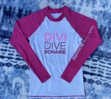 RARE Deep Blue Gear Ladies DIVE TEAM Raglan Divi Dive Bonaire Rashguard Shirt