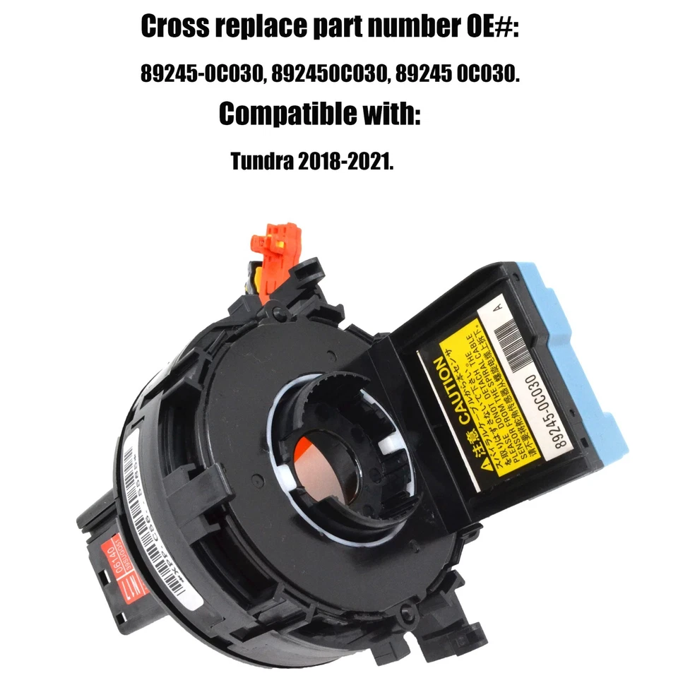 Sensor de ángulo de dirección + resorte de reloj 89245-0C030 para Toyota Tundra 2018-2021 EE. UU. Foto 3 de 4