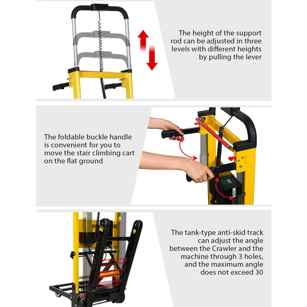 440lb Electric Stair Climbing Moving Dolly Hand Truck Warehouse Appliance Cart eBay