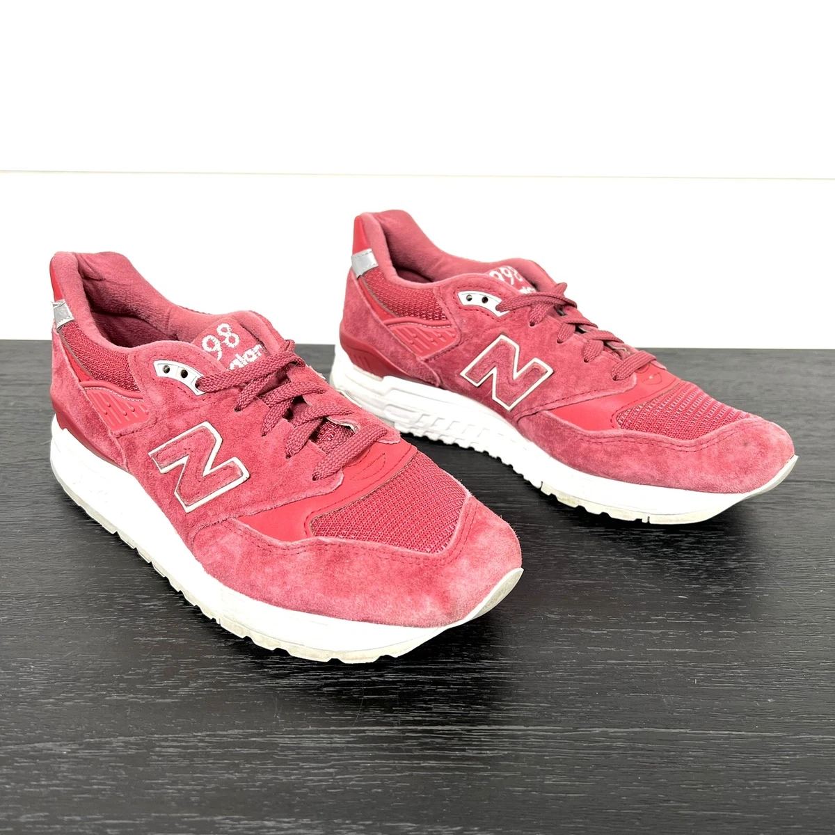 Voorlopige naam evenwicht leiderschap NEW BALANCE 998 Red Suede Womens Size 7.5 W998RBE RARE Walking Shoes Made  In USA | eBay