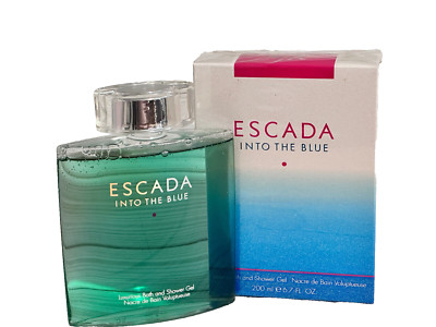 Escada INTO THE BLUE Luxurious Bath And Shower Gel 6.7 oz Sealed