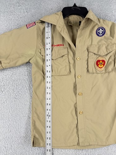 Boy Scouts of America Shirt Youth Medium Beige Short Sleeve Nylon Arizona READ - Picture 10 of 14