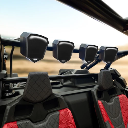 Bluetooth Waterproof UTV RZR Polaris Stereo 4 LED Speaker Audio Amp Radio System