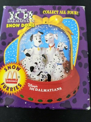 Vintage 101 Dalmatians 1996 McDonalds Snow  Furries Globe 
