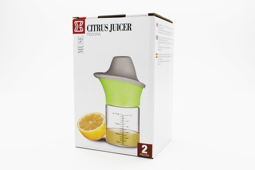 Glass 5 oz Citrus Juicer Strainer and Silicone Cap with Measurement Marking - Picture 2 of 12
