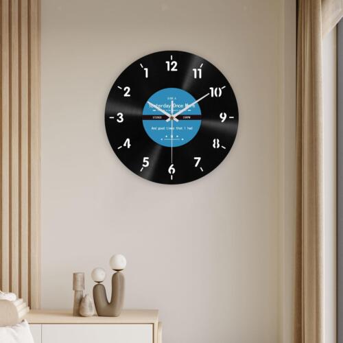 Backwards Wall Clock 12" Decorative Clock for Office Dining Room Living Room - Picture 1 of 8