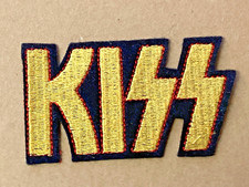 KISS  Gold  Black  Embroidered Patch  Iron On
